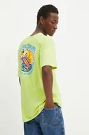 Koszulki męskie - Vans t-shirt męski kolor zielony z nadrukiem VN000KHTDAC1 - miniaturka - grafika 1
