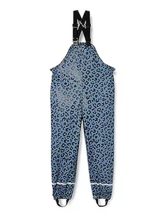 MIMO Dziewczęce spodnie przeciwdeszczowe Rain Pants, Niebieski, szary, czarny, leo, 98 cm - Spodnie i spodenki dla chłopców - miniaturka - grafika 1
