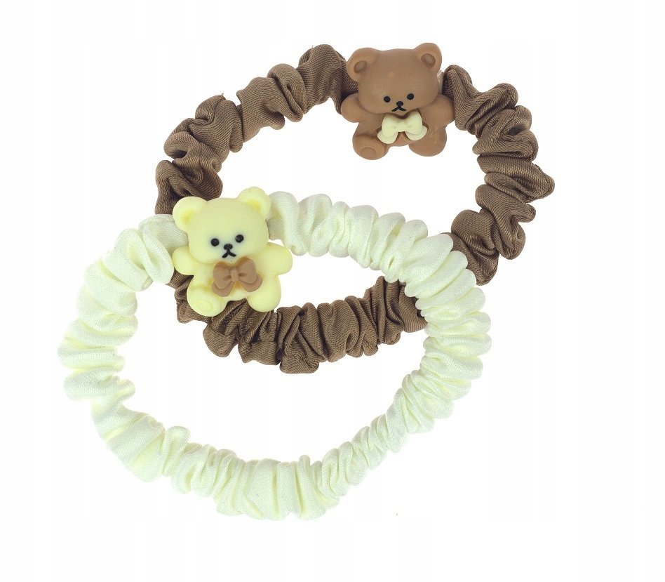 Gumka Do Włosów Skinny Scrunchie Zestaw 2 Szt Miś