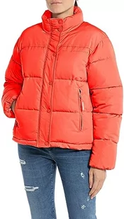 Replay Damska kurtka zimowa boxy fit, 254 RED FIRE, XXS - Kurtki damskie - miniaturka - grafika 1