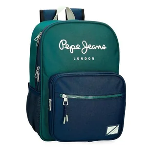 Pepe Jeans Ben Plecak szkolny Podwójna komora do wózka Zielony 30x40x12 cms Poliester 14,4L by Joumma Bags, Zielony, Plecak szkolny z podwójną komorą adaptacyjną do wózka - Plecaki szkolne i tornistry - miniaturka - grafika 1