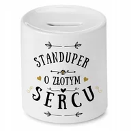 Skarbonki - Dla Standupera Skarbonka na Urodziny na Prezent z Nadrukiem ze Zdjęciem + Opakowanie na prezent (wzór 03) - miniaturka - grafika 1