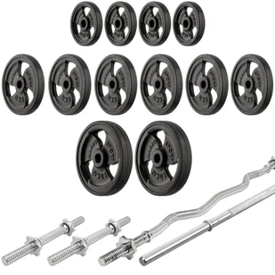Zestaw MS36_2.0_83KG_G | Dwustronnie regulowana ławka treningowa + stojaki bramowe + modlitewnik + prasa + wyciąg + zestaw gryfów i obciążeń gumowanych 83 kg - Marbo Sport - Ławki treningowe - miniaturka - grafika 7