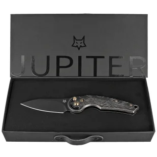 Nóż składany Fox Jupiter Black Titanium, Stonewashed PVD M390 by Denis Simonutti (FX-555 TIBR) - Noże - miniaturka - grafika 8