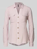 Koszule damskie - Bluzka koszulowa o kroju regular fit z czystej wiskozy - miniaturka - grafika 1