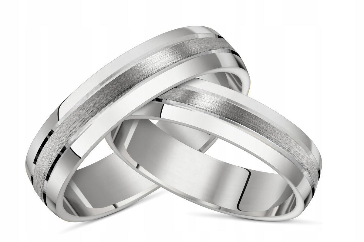 Obrączka srebrna próba 925+GRAWER 6mm OB56 ŚLUB