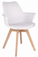 Krzesła - Białe Skandynawskie Krzesło Do Jadalni H4-T06 - miniaturka - grafika 1