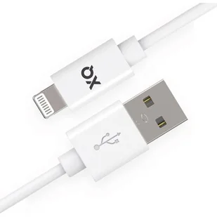 Kabel USB - Lightning XQISIT Charge and Sync 1 m Biały - Kable USB - miniaturka - grafika 1