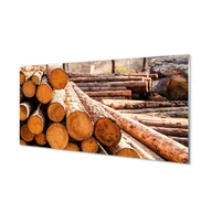 Tablice i flipcharty - Panel kuchenny + klej Drewno skład bale 120x60 cm - miniaturka - grafika 1
