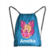 Plecaki worki - Worek Szkolny Na Buty Plecak Barbie Wróżka Motyl - miniaturka - grafika 1