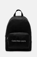 Plecaki - Calvin Klein Jeans plecak damski kolor czarny duży z nadrukiem K60K612223 - miniaturka - grafika 1