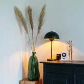 Lampy stojące - Lampa stołowa retro czarna ze złotem Magnax - miniaturka - grafika 1