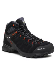 Buty trekkingowe męskie - Salewa Trekkingi Ms Alp Mate Mid Wp 61384-0996 Czarny - grafika 1