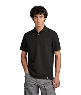 G-STAR RAW Męska koszulka polo Essential (dk Black D287-6484), L, Czarny (Dk Black D287-6484), L - Koszulki męskie - miniaturka - grafika 1