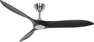 Wentylatory sufitowe - Energooszczędny wentylator sufitowy z pilotem Eco Airscrew 152 cm chrom / czarny mat - miniaturka - grafika 1