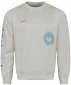 Bluzy męskie - REEBOK - BLUZA UNISEX CL GV CREW HT6116 wkładana przez głowę ecru - miniaturka - grafika 1