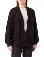 Kurtki damskie - Blue Seven Damska kurtka z dzianiny, czarna, 38 - miniaturka - grafika 1