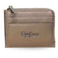 Portfele - Pepe Jeans Ruby Portfel z uchwytem na karty Beżowy 11,5x8x1,5 cm Poliester i PU 0,14 l by Joumma Bags, beż, Talla única, Portfel na karty - miniaturka - grafika 1