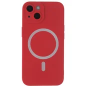 Etui i futerały do telefonów - Etui TECTO SHIELD Silicon Soft Mag do Apple iPhone 14 Czerwony - miniaturka - grafika 1