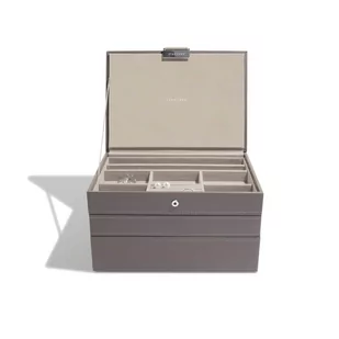 Pudełko na biżuterię potrójne (mink) Classic Stackers - Pudełka i szkatułki - miniaturka - grafika 1
