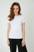 Bluzki damskie - T-shirt z bawełny Supima : kolor - Granatowy, size - 34 - Bombshe - miniaturka - grafika 1