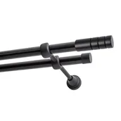 Karnisze - Karnisz DECASTYL Techno podwójny 200 cm Czarny - miniaturka - grafika 1