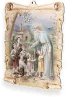 Ikony i obrazy sakralne - Obrazek pastelowy - Matka Boska z dziećmi - miniaturka - grafika 1