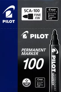 Pilot Marker permanentny SCA-100 czarny 12szt) - Zakreślacze - miniaturka - grafika 1