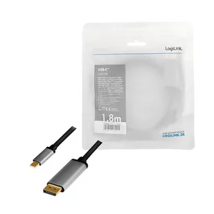 LOGILINK CUA0100 1.8m /s1x USB typu C 1x DisplayPort - Kable komputerowe i do monitorów - miniaturka - grafika 2