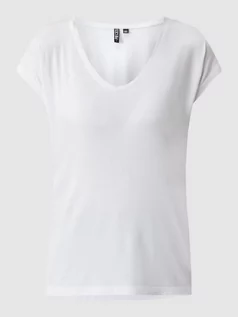Koszulki i topy damskie - T-shirt z dodatkiem streczu model ‘Billo’ - grafika 1