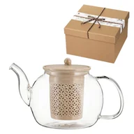 Dzbanki i imbryki - Dzbanek z zaparzaczem szklany 850 ml CHIC w pudełku prezentowym - miniaturka - grafika 1