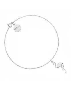 Srebrna bransoletka z flamingiem - Bransoletki - miniaturka - grafika 1