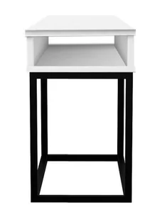 Szafka Nocna Stolik Loft Metalowa Czarna/Biała - Szafki nocne - miniaturka - grafika 1