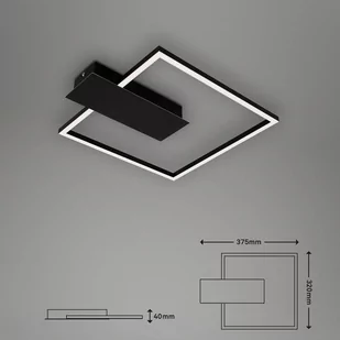 Lampa sufitowa LED Nico, 3 000 K, kątowa, czarna - Lampy sufitowe - miniaturka - grafika 3