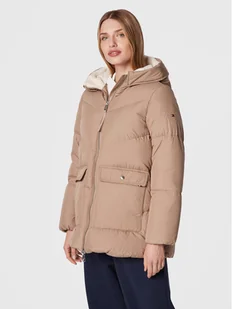 Tommy Hilfiger Kurtka zimowa Chevron Sorona WW0WW36211 Beżowy Relaxed Fit - Kurtki damskie - miniaturka - grafika 1