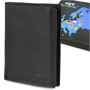 Portfel Skórzany Męski Klasyczny Skóra Naturalna Duży Pionowy Czarny RFiD - Portfele Portfel Skórzany Męski Klasyczny Skóra Naturalna Duży Pionowy Czarny RFiD - Portfele - miniaturka - grafika 1