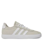 Buty dla dziewczynek - Sneakersy adidas Vl Court 3.0 K ID6312 Beżowy - miniaturka - grafika 1