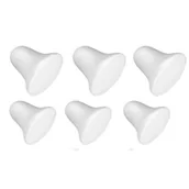 Ozdoby bożonarodzeniowe - Zestaw 8 dzwonków styropianowych 6 x 4,5 x 4,5 cm biały - miniaturka - grafika 1