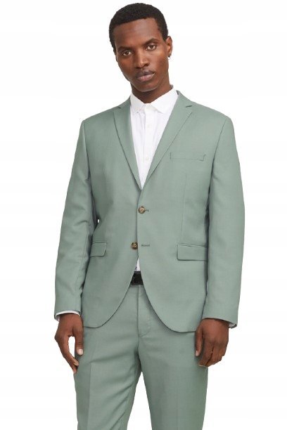 JACK&JONES MĘSKA MARYNARKA SLIM Z WEŁNĄ MIĘTOWA 46 1J2A
