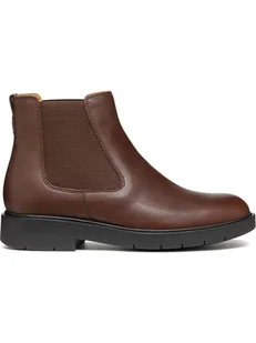 Geox Skórzane sztyblety "Spherica" w kolorze jasnobrązowym - Botki damskie - miniaturka - grafika 1