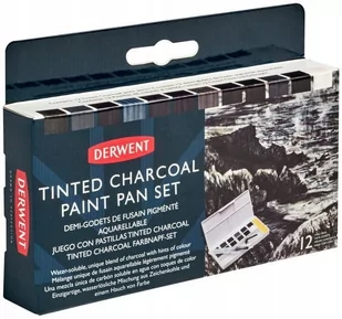 DERWENT Farby Charcoal w kostkach akwarelowe 12 k - Farby i media malarskie - miniaturka - grafika 1