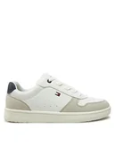 Buty dla chłopców - Tommy Hilfiger Sneakersy Low Cut Lace-Up Sneaker T3X9-33849-1269 S Biały - miniaturka - grafika 1