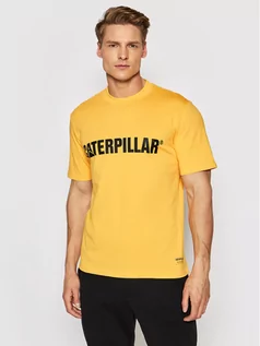Koszulki męskie - CAT T-Shirt 2511242 Żółty Regular Fit - grafika 1