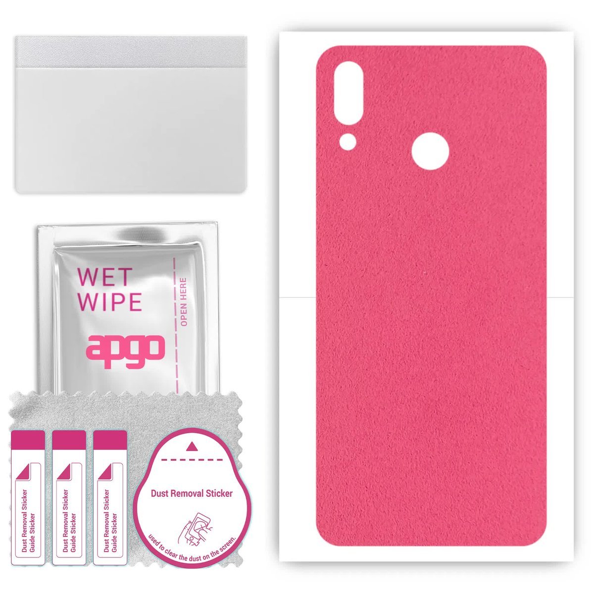 Folia naklejka skórka strukturalna na TYŁ Zamsz do Huawei nova 3 - Zamsz Różowy - apgo SKINS