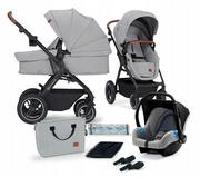 Wózki dziecięce - Kinderkraft B-Tour 3w1 Light Grey - miniaturka - grafika 1