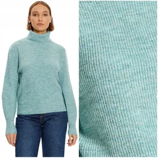 Lee ROLL NECK KNIT Pond luźny pastelowy damski golf z dodatkiem wełny M - LEE - Swetry damskie Lee ROLL NECK KNIT Pond luźny pastelowy damski golf z dodatkiem wełny M - LEE - Swetry damskie - miniaturka - grafika 1