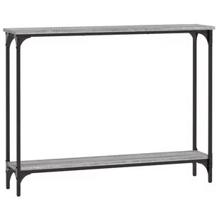 Stolik konsolowy, szary dąb sonoma, 100x22,5x75 cm Lumarko! - Konsole i sekretarzyki - miniaturka - grafika 3