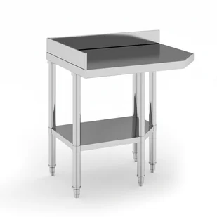 B2B Partner Narożny stół roboczy ze stali nierdzewnej, 900x600x850 mm 434094 - Stoły gastronomiczne - miniaturka - grafika 1
