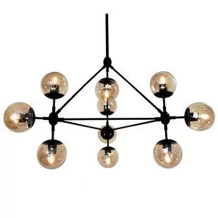 Step into design Lampa wisząca 110cm Step into design Astrifero bursztynowo-czarna ST-9047-15 - Lampy sufitowe - miniaturka - grafika 1