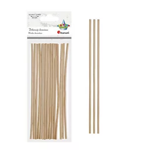 Titanum Drewniane patyczki okrągłe dekoracje 3x150mm 20szt - Pozostałe akcesoria dla plastyków - miniaturka - grafika 1